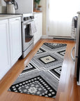 LOOMLAN Rugs Solene Black Washable Indoor-Outdoor Rug
