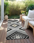 LOOMLAN Rugs Solene Black Washable Indoor-Outdoor Rug