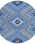 LOOMLAN Rugs Solene Blue Washable Indoor-Outdoor Rug