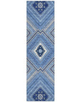 LOOMLAN Rugs Solene Blue Washable Indoor-Outdoor Rug