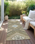LOOMLAN Rugs Solene Brown Washable Indoor-Outdoor Rug
