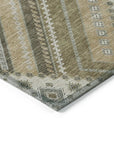 LOOMLAN Rugs Solene Brown Washable Indoor-Outdoor Rug