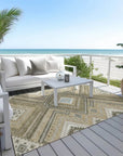 LOOMLAN Rugs Solene Brown Washable Indoor-Outdoor Rug
