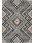 LOOMLAN Rugs Solene Gray Washable Indoor-Outdoor Rug