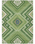 LOOMLAN Rugs Solene Green Washable Indoor-Outdoor Rug
