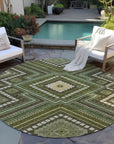 LOOMLAN Rugs Solene Olive Washable Indoor-Outdoor Rug