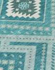 LOOMLAN Rugs Solene Teal Washable Indoor-Outdoor Rug