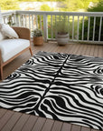 LOOMLAN Rugs Solstice Black Washable Indoor-Outdoor Rug