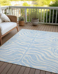 LOOMLAN Rugs Solstice Blue Washable Indoor-Outdoor Rug