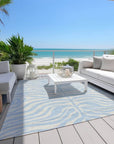 LOOMLAN Rugs Solstice Blue Washable Indoor-Outdoor Rug