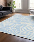 LOOMLAN Rugs Solstice Blue Washable Indoor-Outdoor Rug