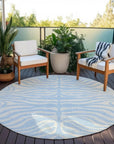 LOOMLAN Rugs Solstice Blue Washable Indoor-Outdoor Rug