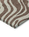 LOOMLAN Rugs Solstice Brown Washable Indoor-Outdoor Rug