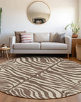 LOOMLAN Rugs Solstice Brown Washable Indoor-Outdoor Rug