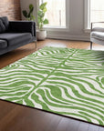 LOOMLAN Rugs Solstice Green Washable Indoor-Outdoor Rug