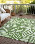 LOOMLAN Rugs Solstice Green Washable Indoor-Outdoor Rug