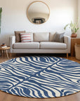 LOOMLAN Rugs Solstice Navy Washable Indoor-Outdoor Rug