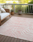 LOOMLAN Rugs Solstice Pink Washable Indoor-Outdoor Rug