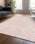 LOOMLAN Rugs Solstice Pink Washable Indoor-Outdoor Rug