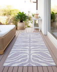 LOOMLAN Rugs Solstice Purple Washable Indoor-Outdoor Rug