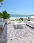 LOOMLAN Rugs Solstice Purple Washable Indoor-Outdoor Rug