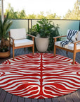 LOOMLAN Rugs Solstice Red Washable Indoor-Outdoor Rug