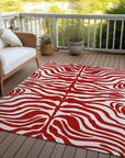 LOOMLAN Rugs Solstice Red Washable Indoor-Outdoor Rug