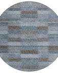 LOOMLAN Rugs Solvia Blue Washable Indoor-Outdoor Rug