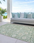 LOOMLAN Rugs Sonnet Green Washable Indoor-Outdoor Rug