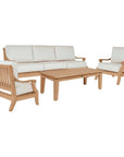 HiTeak Sonoma 4PC Outdoor Patio Deep Set Sunbrella