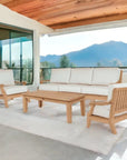 HiTeak Sonoma 4PC Outdoor Patio Deep Set Sunbrella