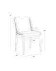SUNPAN Sorrento Fabric Outdoor Armless Dining Chair