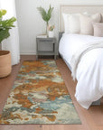 LOOMLAN Rugs Sorrin Orange Washable Indoor-Outdoor Rug