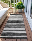 LOOMLAN Rugs Spinava Gray Washable Indoor-Outdoor Rug