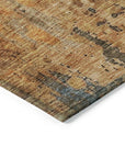 LOOMLAN Rugs Spindlea Orange Washable Indoor-Outdoor Rug