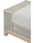 Square Tropez Outdoor Ottoman Taupe Rope - LOOMLAN - Essentials For Living - Outdoor Modulars