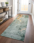 LOOMLAN Rugs Stanley Blue Washable Indoor-Outdoor Rug
