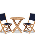 Stella Teak Patio Round Bistro Set 3PC - LOOMLAN - HiTeak - Outdoor Bistro Sets