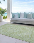 LOOMLAN Rugs Stockholm Green Washable Indoor-Outdoor Rug