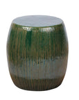 Seasonal Living Sunburst Ceramic Glazed Patio Stool