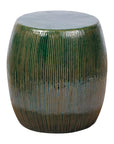 Seasonal Living Sunburst Ceramic Glazed Patio Stool
