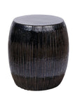 Seasonal Living Sunburst Ceramic Glazed Patio Stool