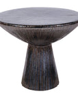 Seasonal Living Sunburst Ceramic Round Patio Accent Table