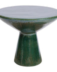Seasonal Living Sunburst Ceramic Round Patio Accent Table