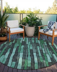 LOOMLAN Rugs Sundal Green Washable Indoor-Outdoor Rug