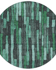 LOOMLAN Rugs Sundal Green Washable Indoor-Outdoor Rug
