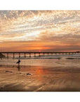 LOOMLAN Surfers Sunset Coastal Wall Art Indoor Outdoor Canvas