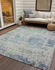 LOOMLAN Rugs Suri Blue Washable Indoor-Outdoor Rug