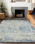 LOOMLAN Rugs Suri Blue Washable Indoor-Outdoor Rug