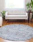 LOOMLAN Rugs Suri Sky Washable Indoor-Outdoor Rug
